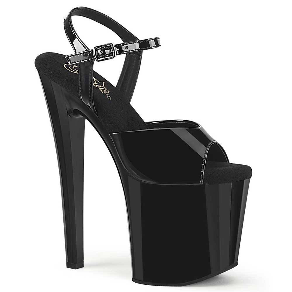 Pleaser - ENCHANT709 Sandaal met enkelband, Paaldans schoenen - Zwart Product image